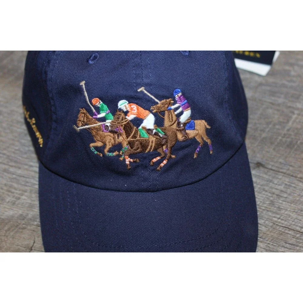 NWT Polo Ralph Lauren Men's Polo Pony Embroided Crest Baseball Cap OSFA BLUE